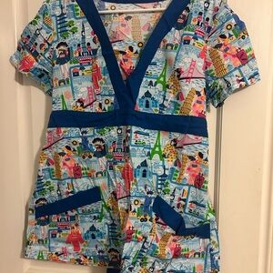 Colorful Printed Women's Blouse